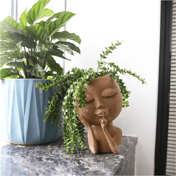 Artistic Lady Face Plant Pot