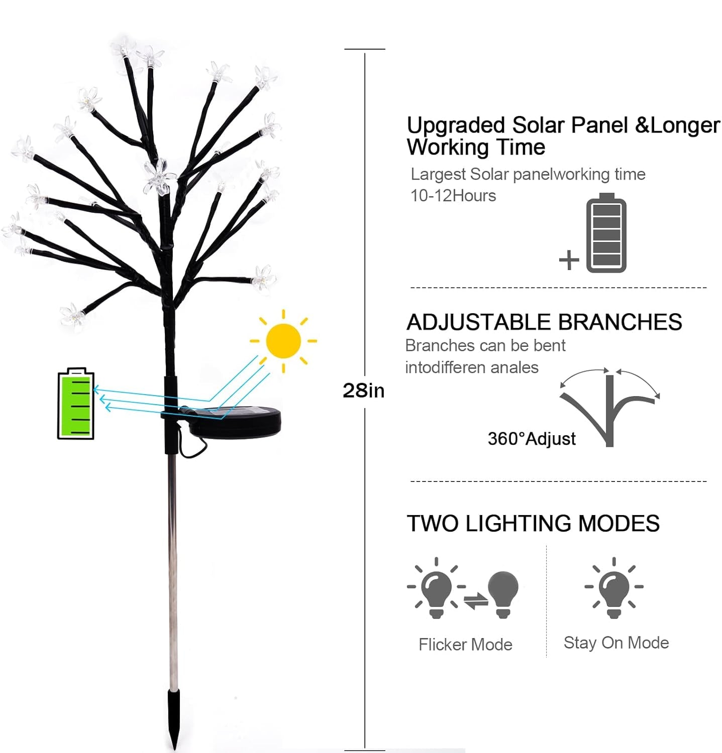 Cherry Blossom Solar LED Tree Lights
