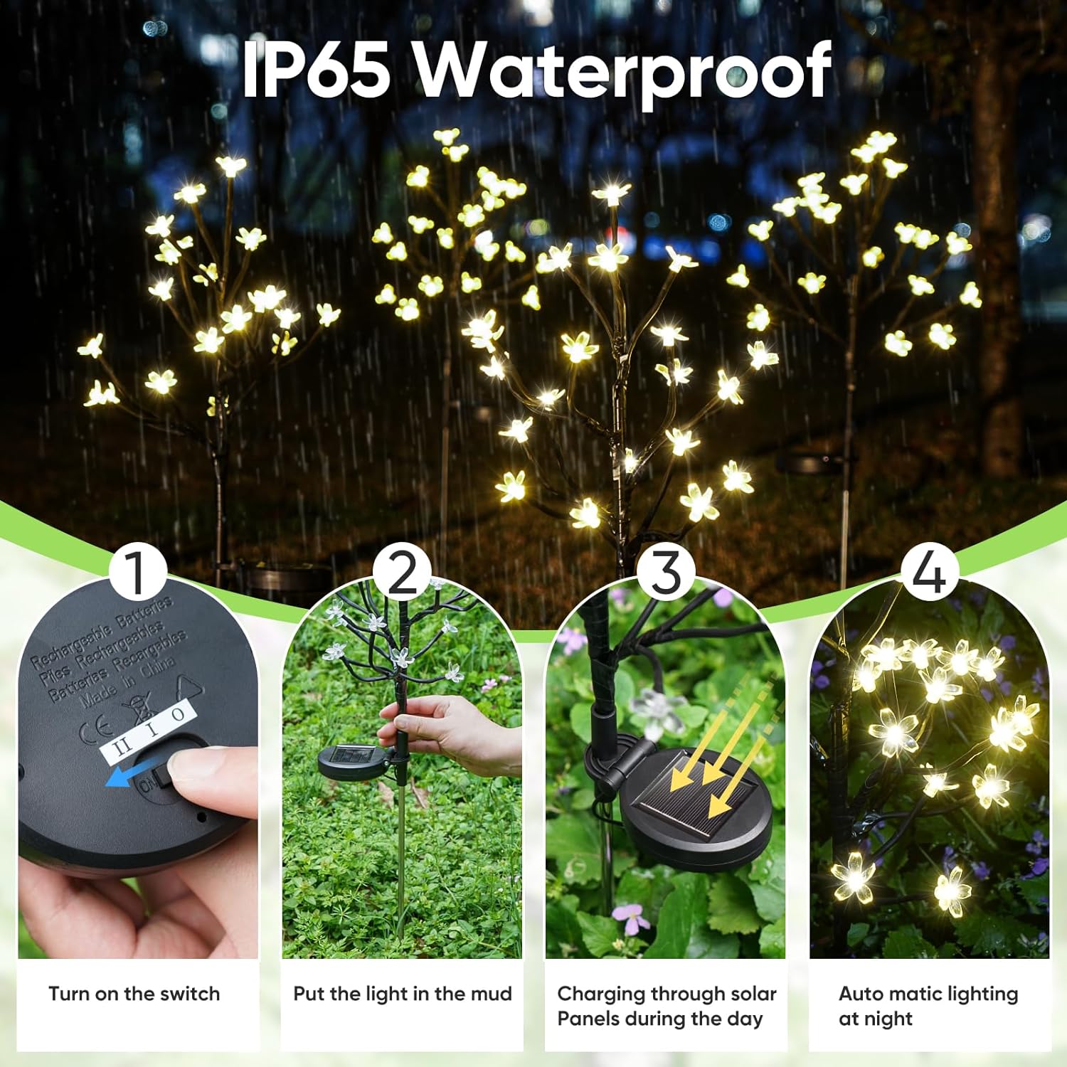 Cherry Blossom Solar LED Tree Lights