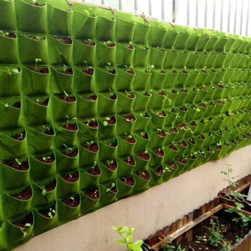 Wall-Mounted Vertical Garden Grow Pockets
