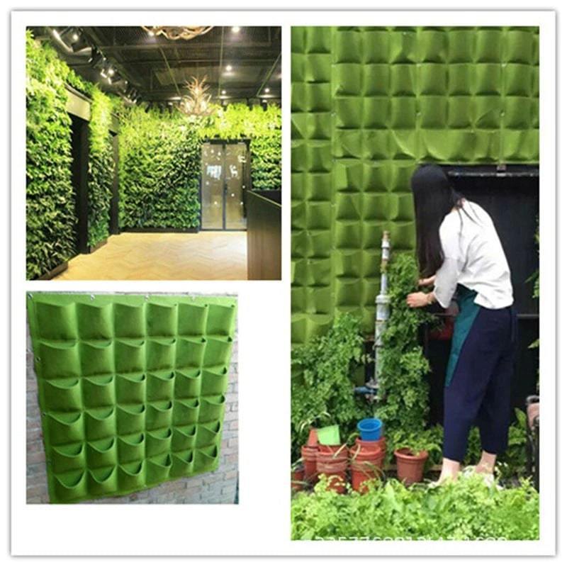 Wall-Mounted Vertical Garden Grow Pockets