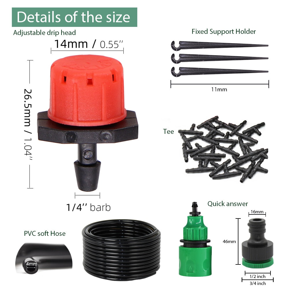 Complete Garden Drip Irrigation Kit
