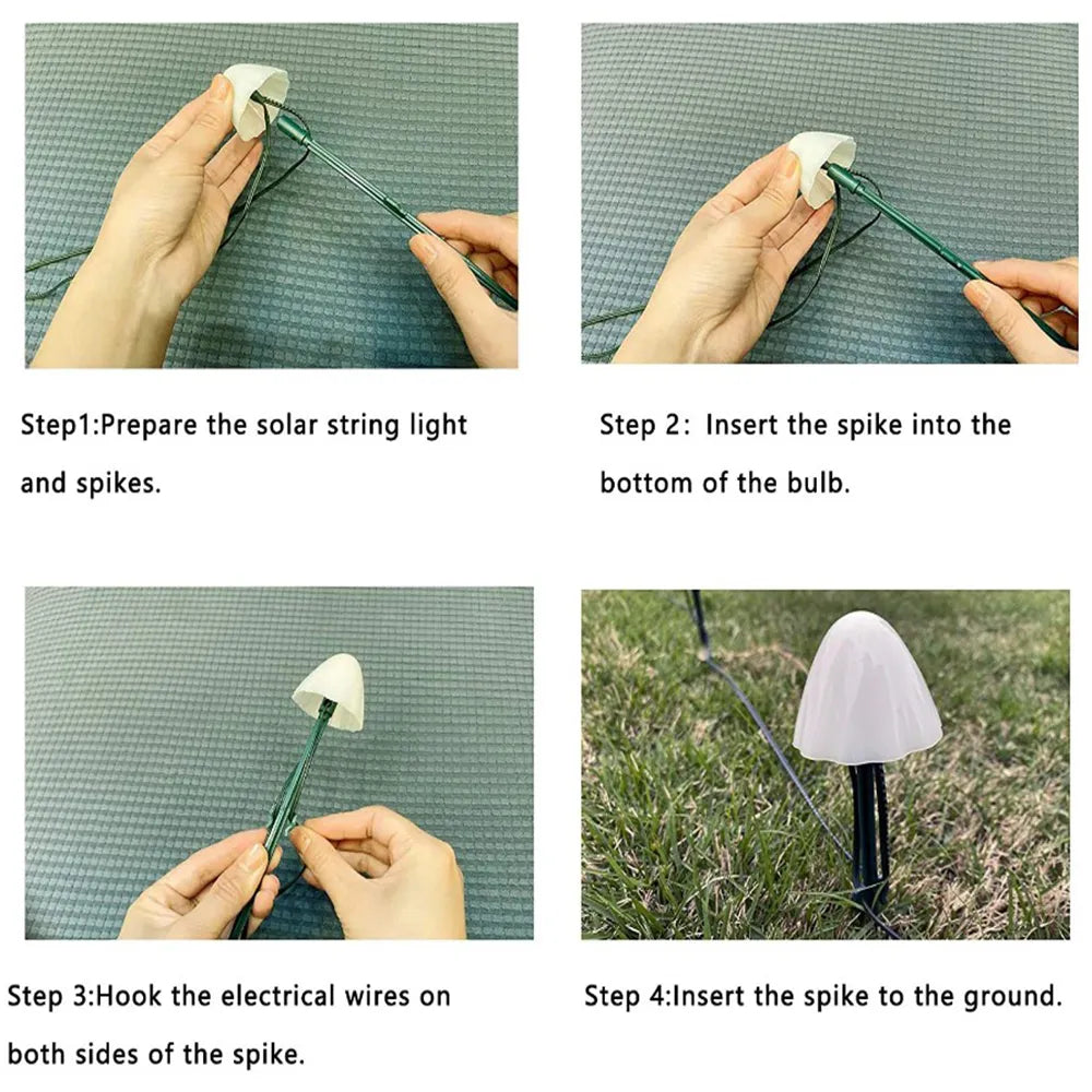 Solar Mushroom Garden Stake Light