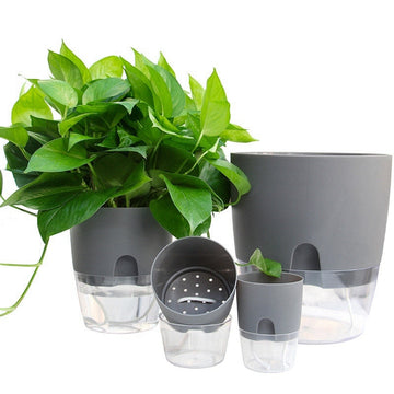 Self-Watering Planter Set (3 Pieces) with Automatic Irrigation