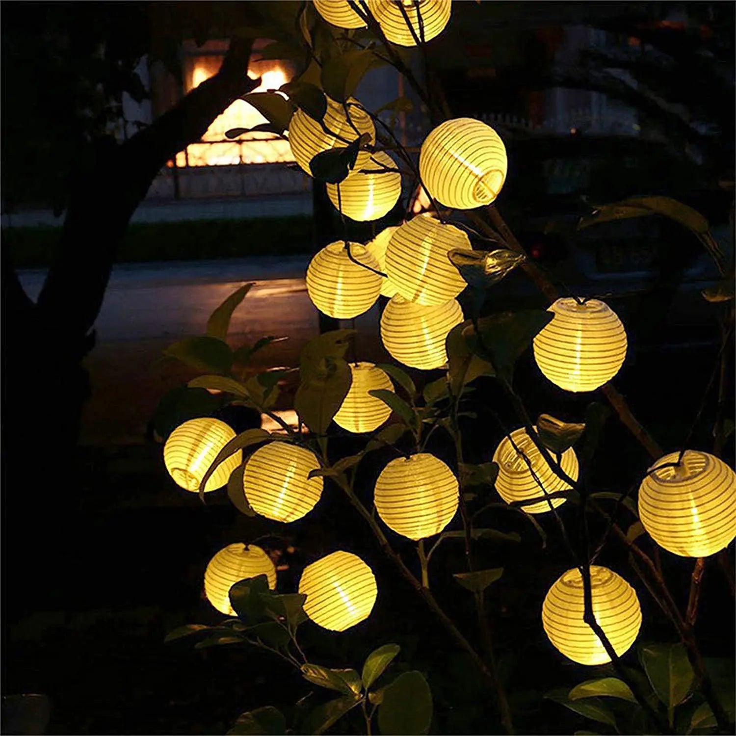 Solar Lantern String Lights for Patio & Garden