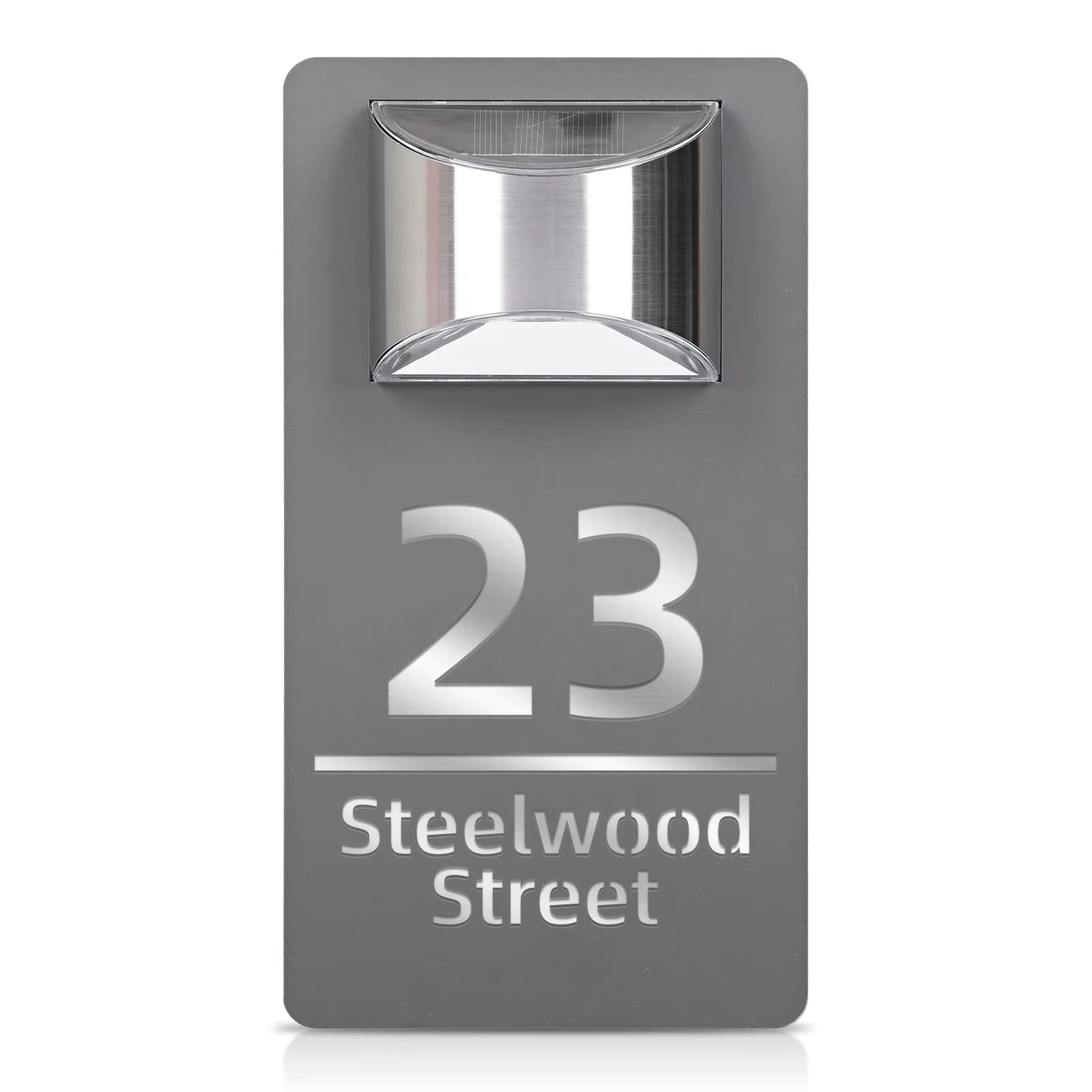 Custom Solar LED Door Number Plaque