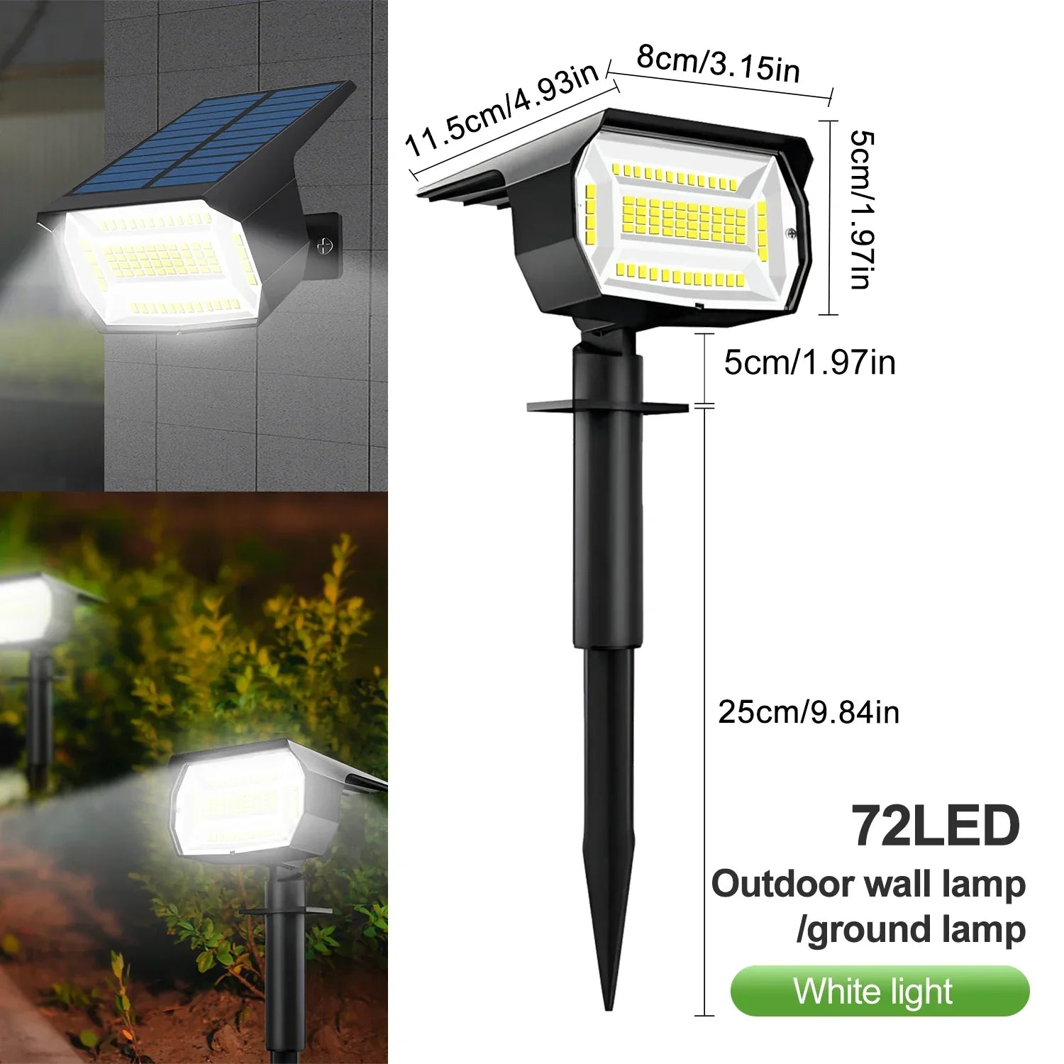 Solar LED Garden Spotlights (Waterproof)