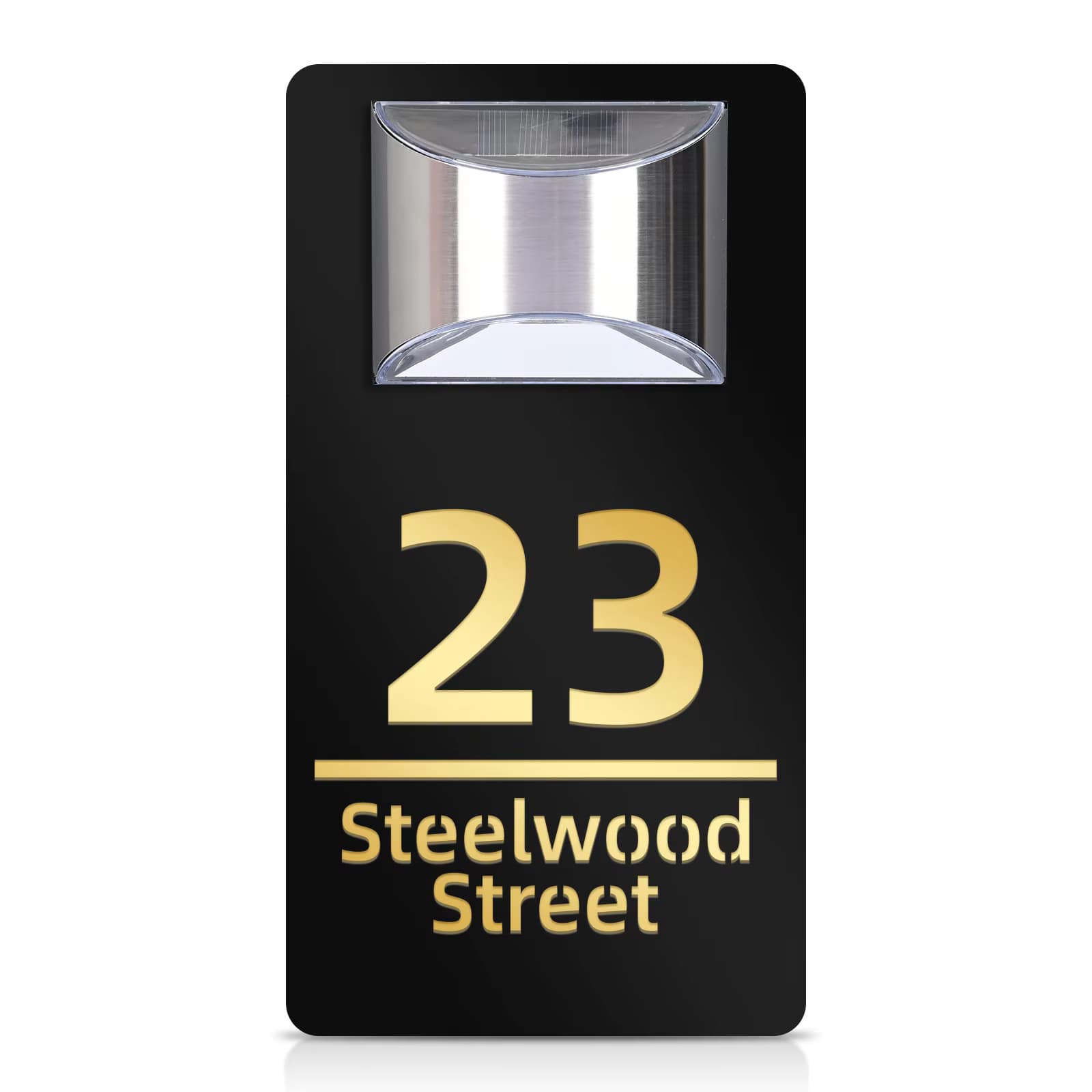 Custom Solar LED Door Number Plaque
