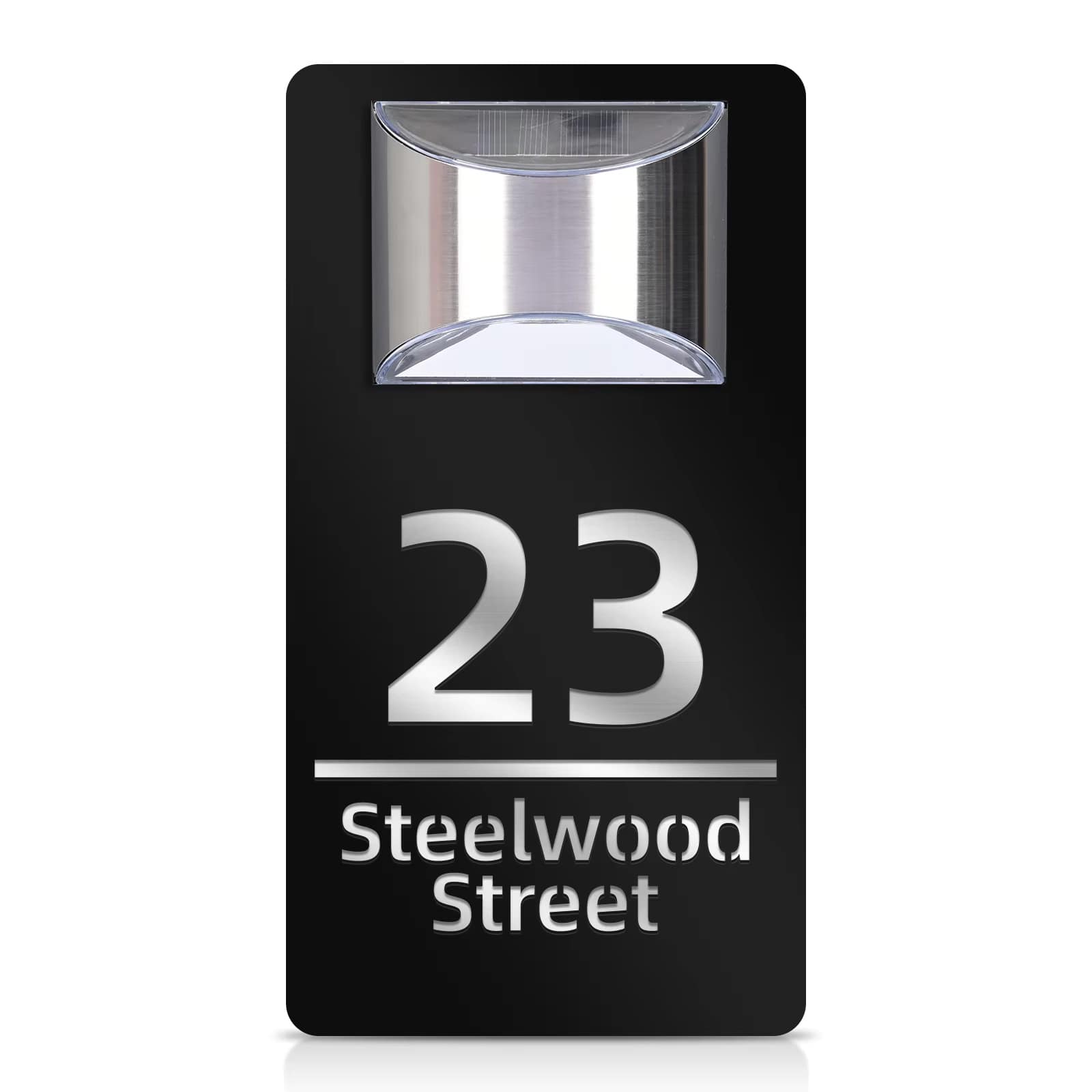 Custom Solar LED Door Number Plaque