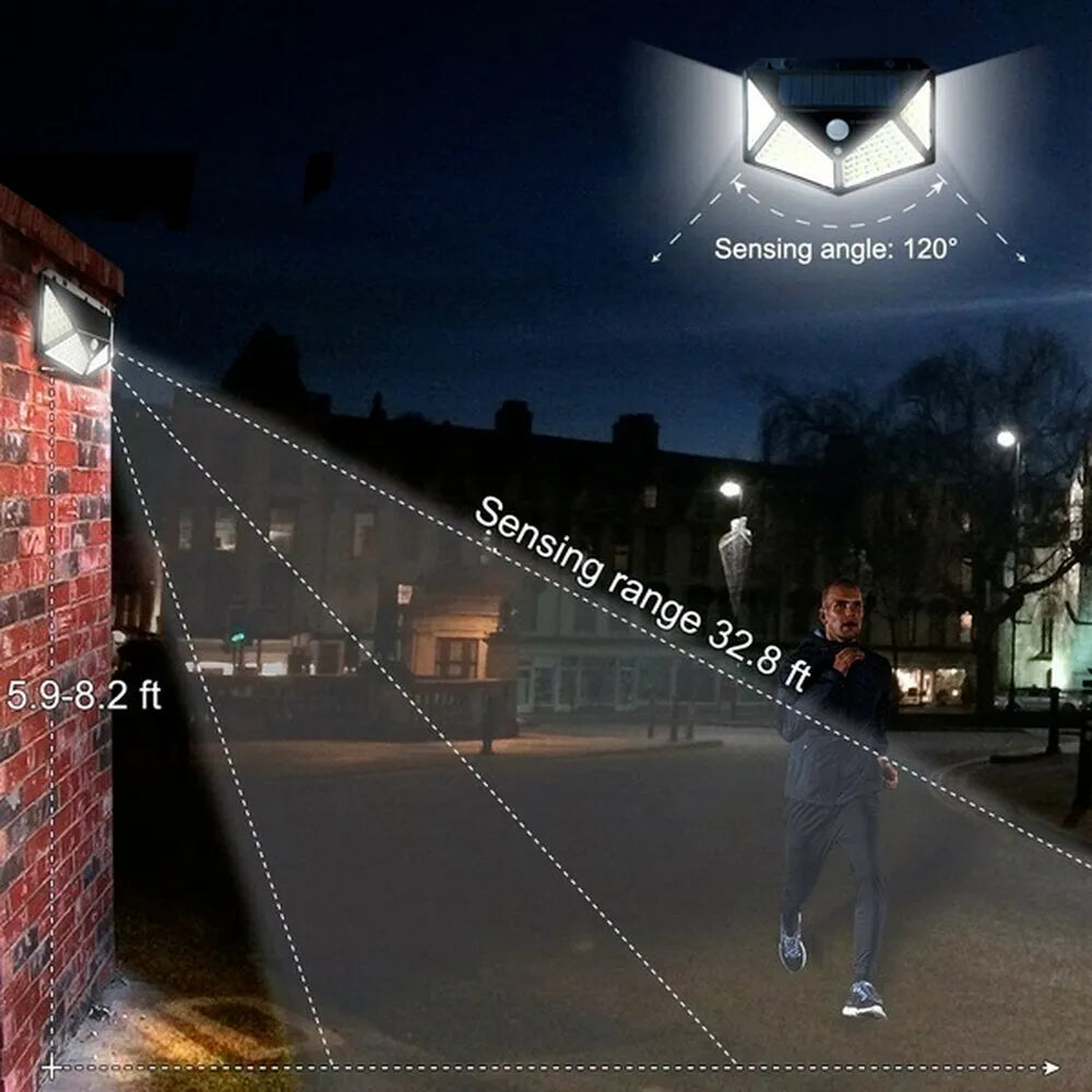 Solar Motion Sensor Outdoor Wall Lamp
