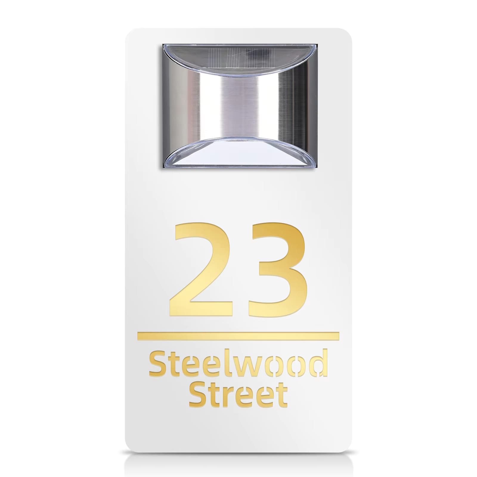 Custom Solar LED Door Number Plaque