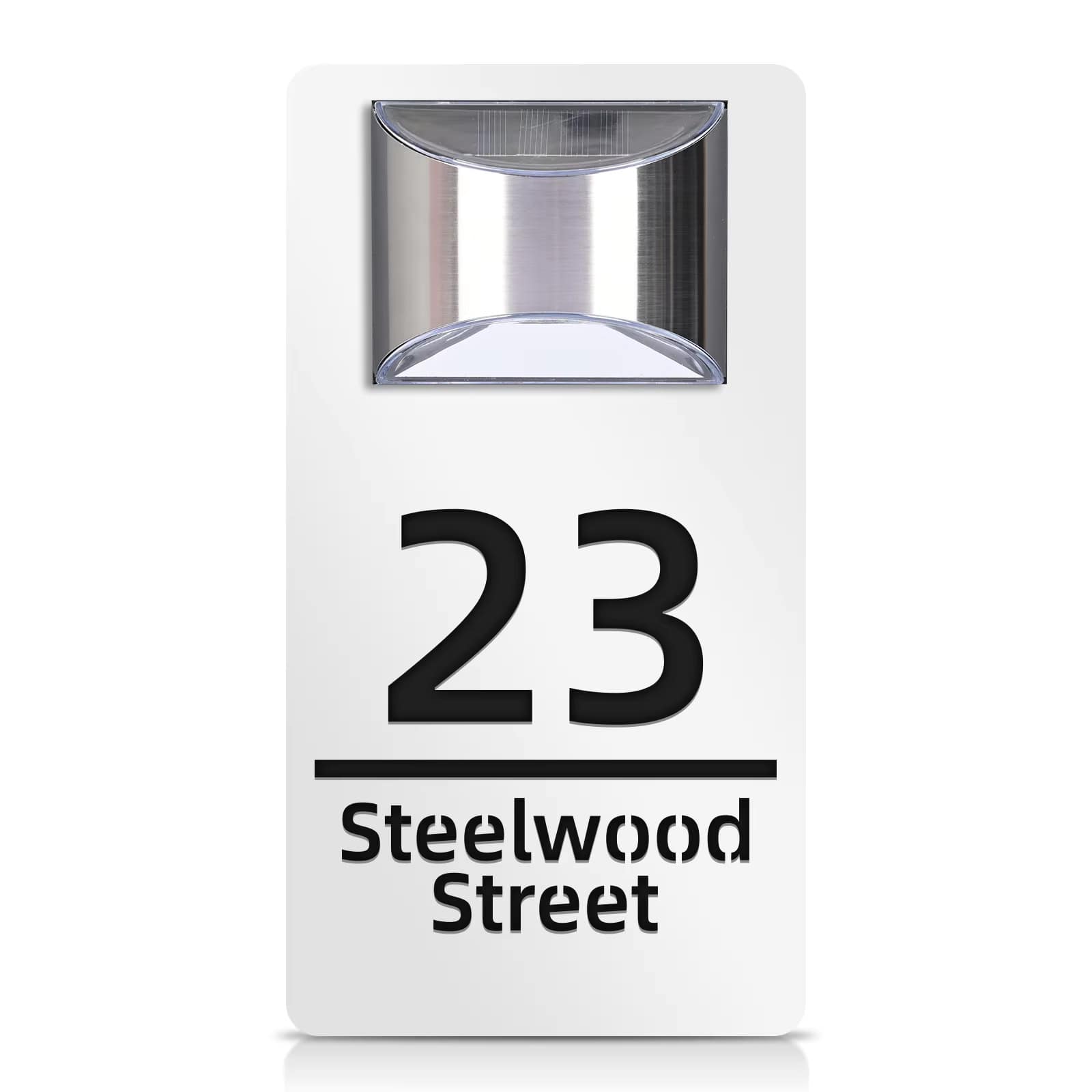 Custom Solar LED Door Number Plaque