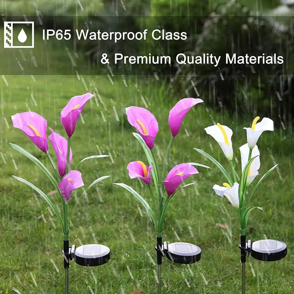 Solar Lily Flower Garden Stake Lights