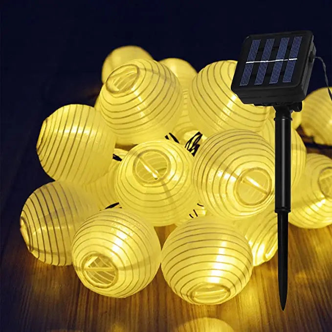 Solar Lantern String Lights for Patio & Garden