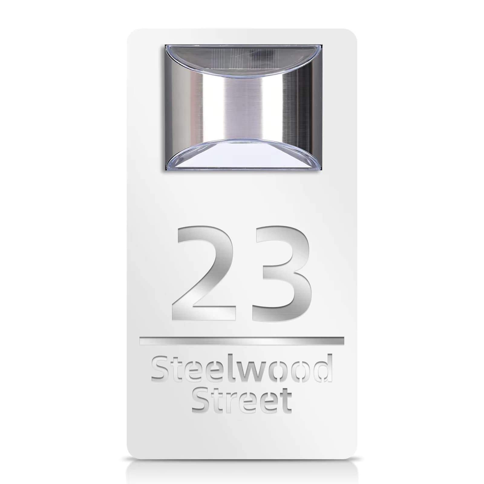 Custom Solar LED Door Number Plaque