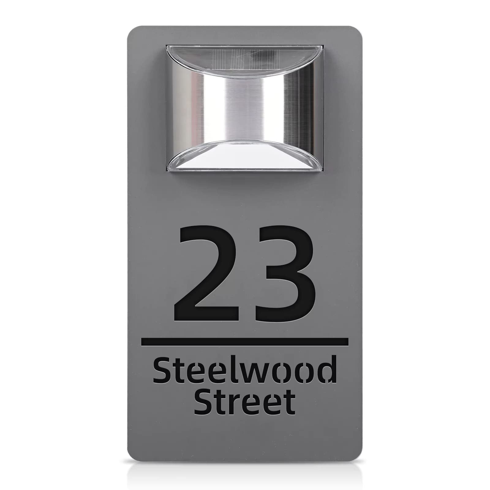 Custom Solar LED Door Number Plaque