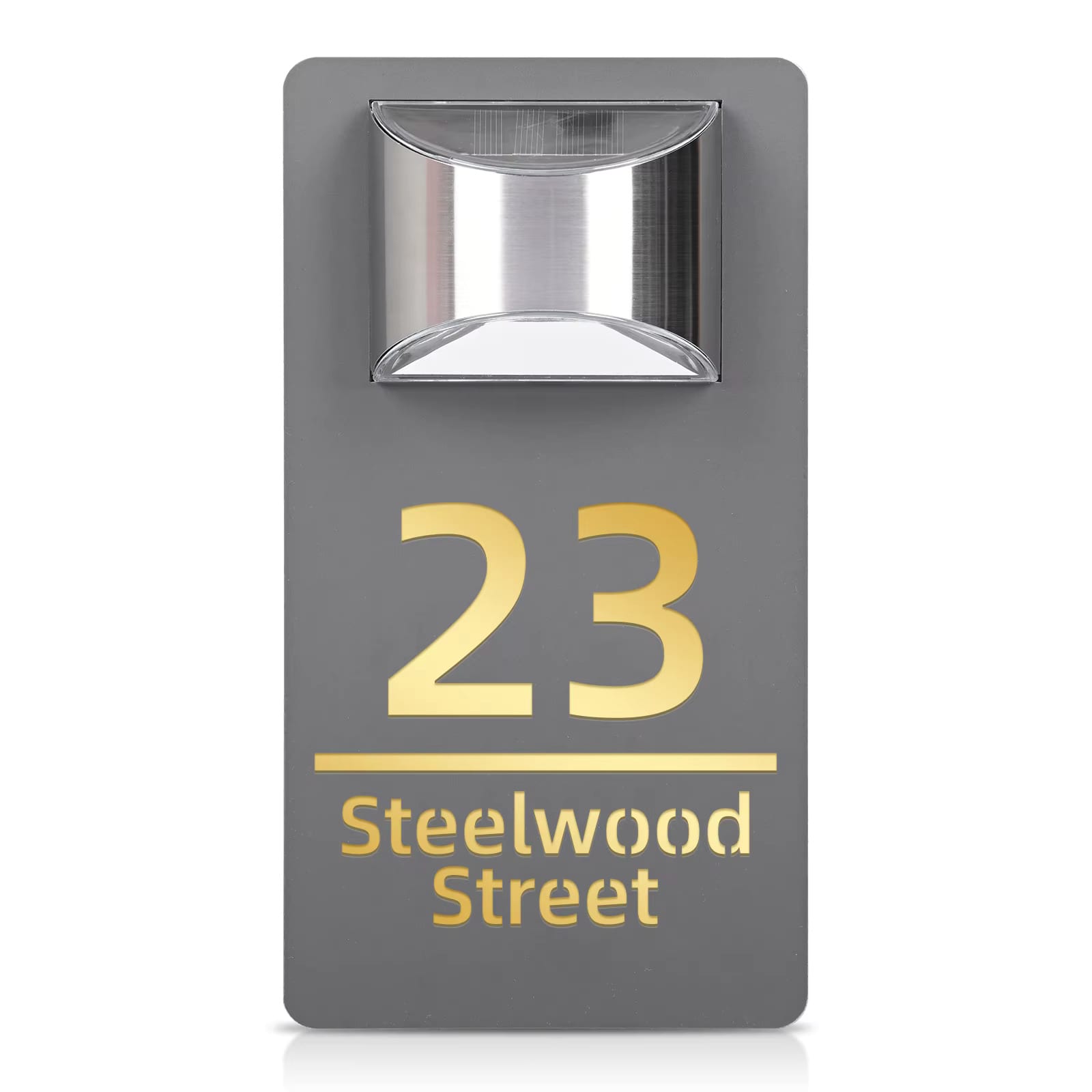 Custom Solar LED Door Number Plaque