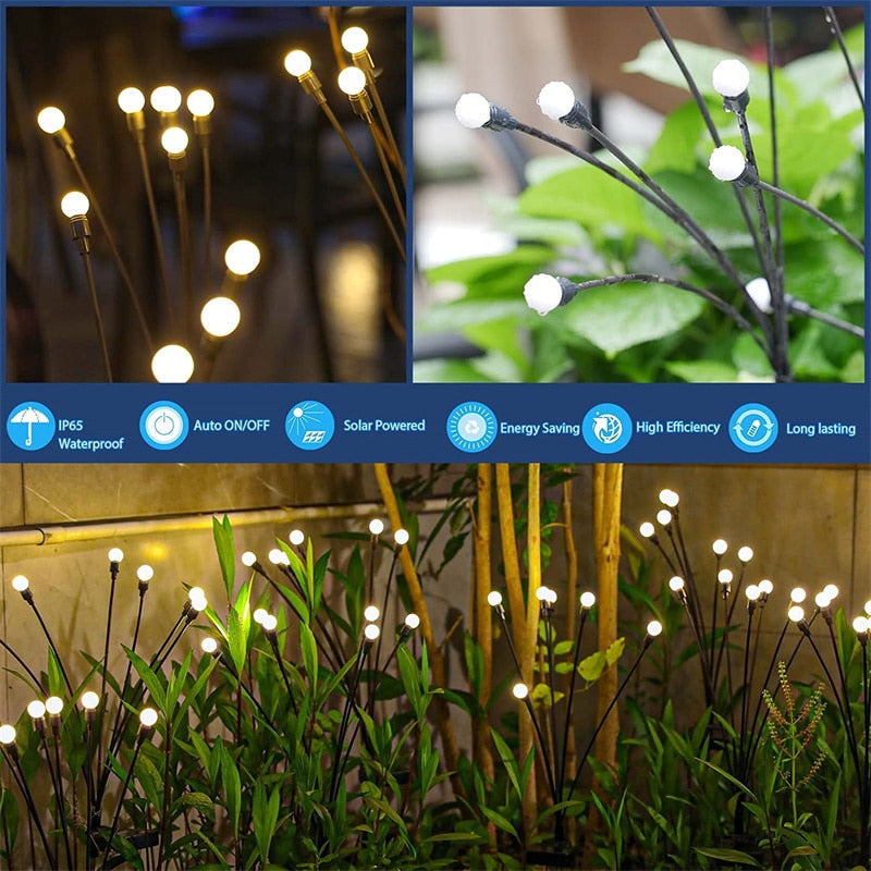 Solar Firefly Pathway Lights (Warm Glow)