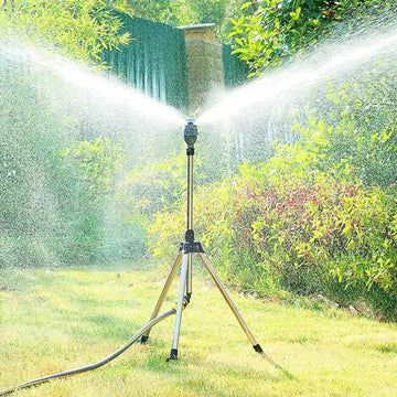 Tripod Lawn Sprinkler with 360° Rotation