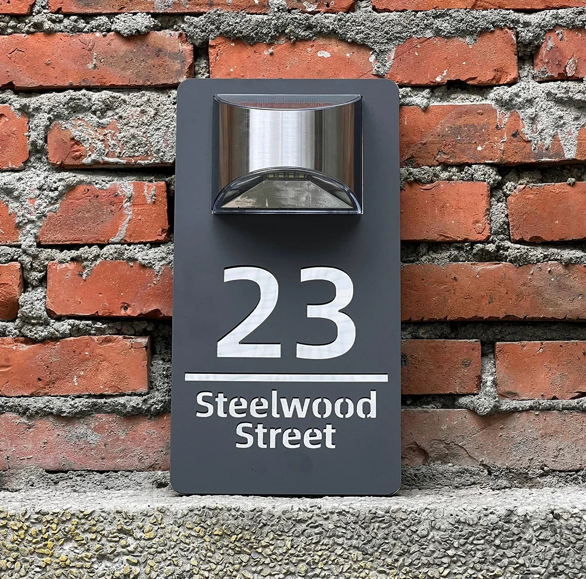 Custom Solar LED Door Number Plaque