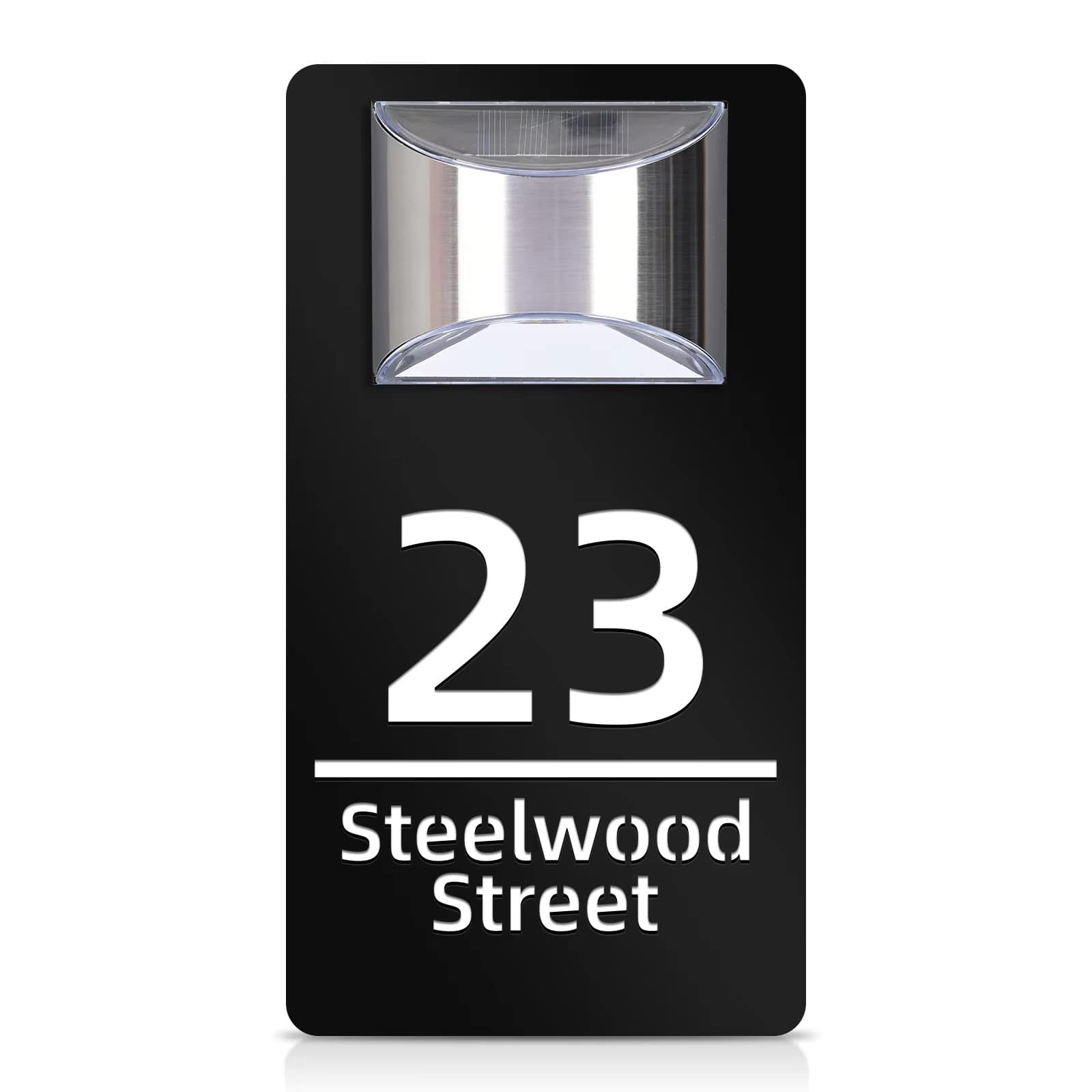 Custom Solar LED Door Number Plaque