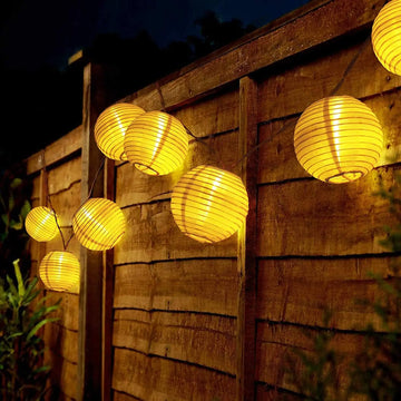 Solar Lantern String Lights for Patio & Garden