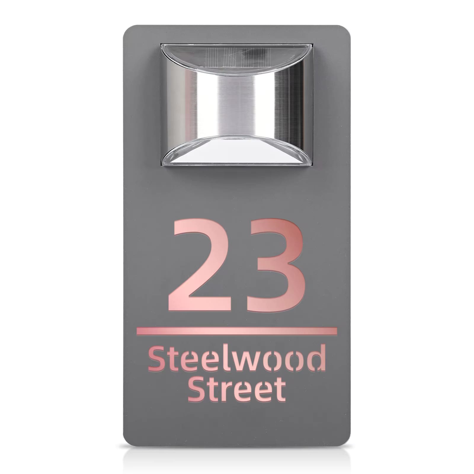 Custom Solar LED Door Number Plaque
