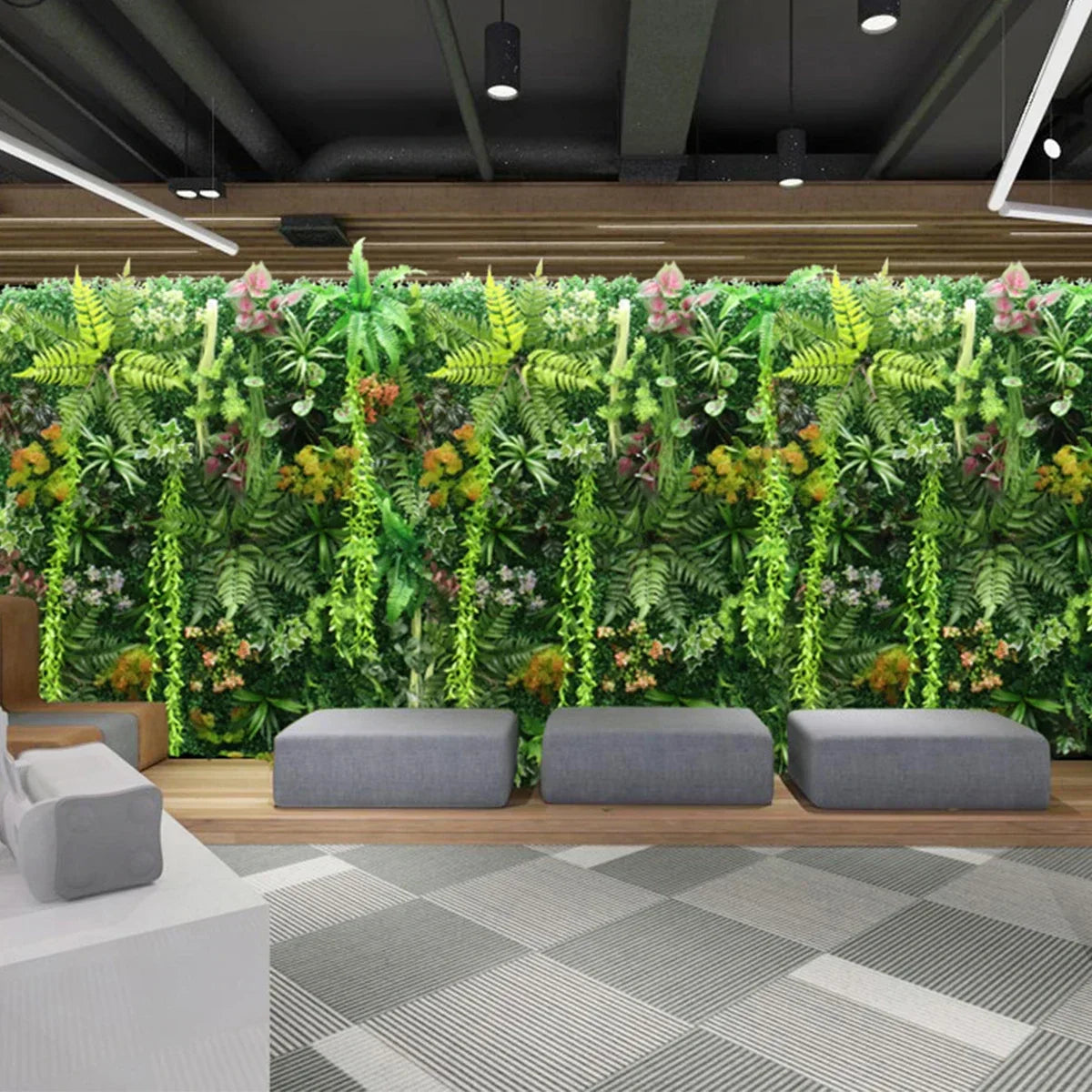 Faux Greenery Garden Wall Panel