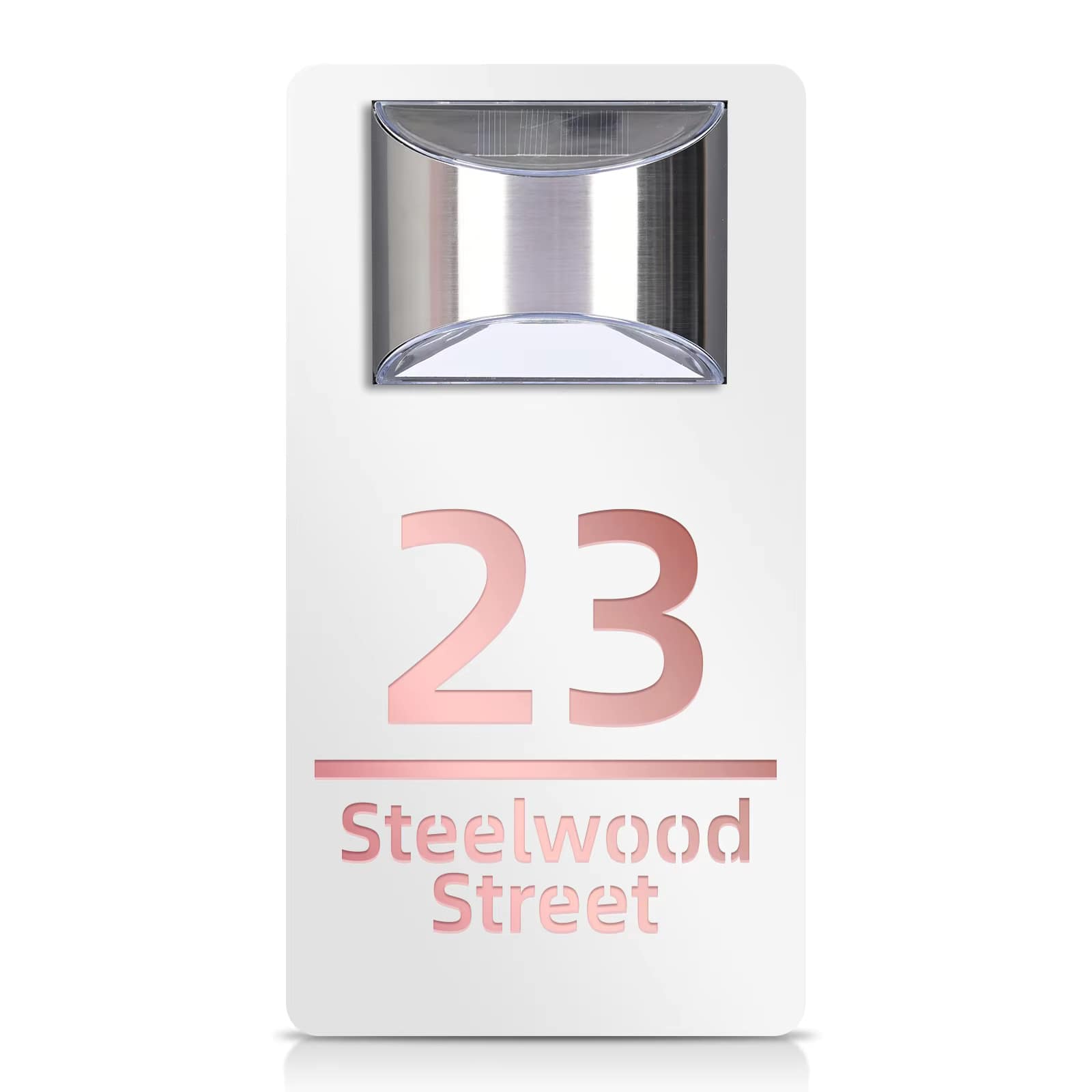 Custom Solar LED Door Number Plaque
