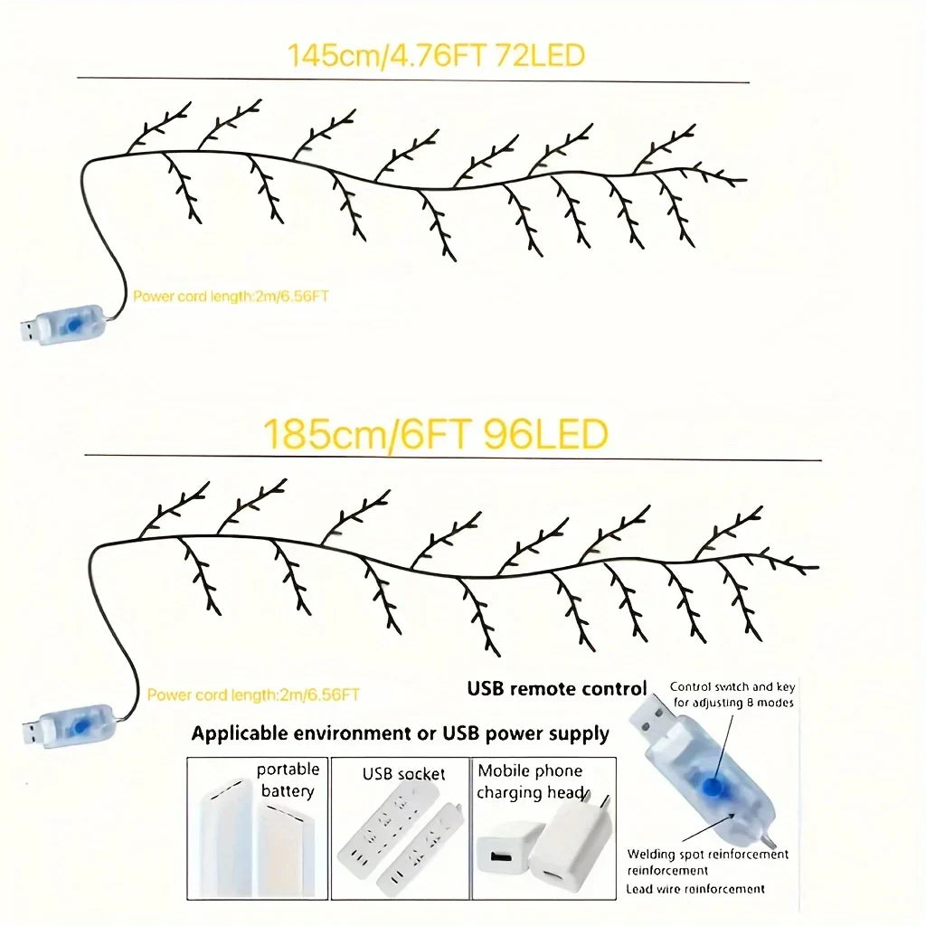 Flexible Willow Branch LED Vine Lights