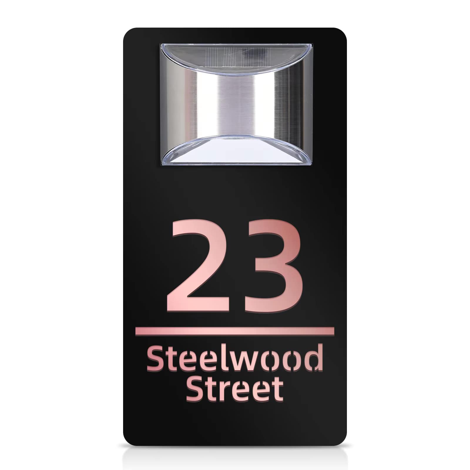 Custom Solar LED Door Number Plaque