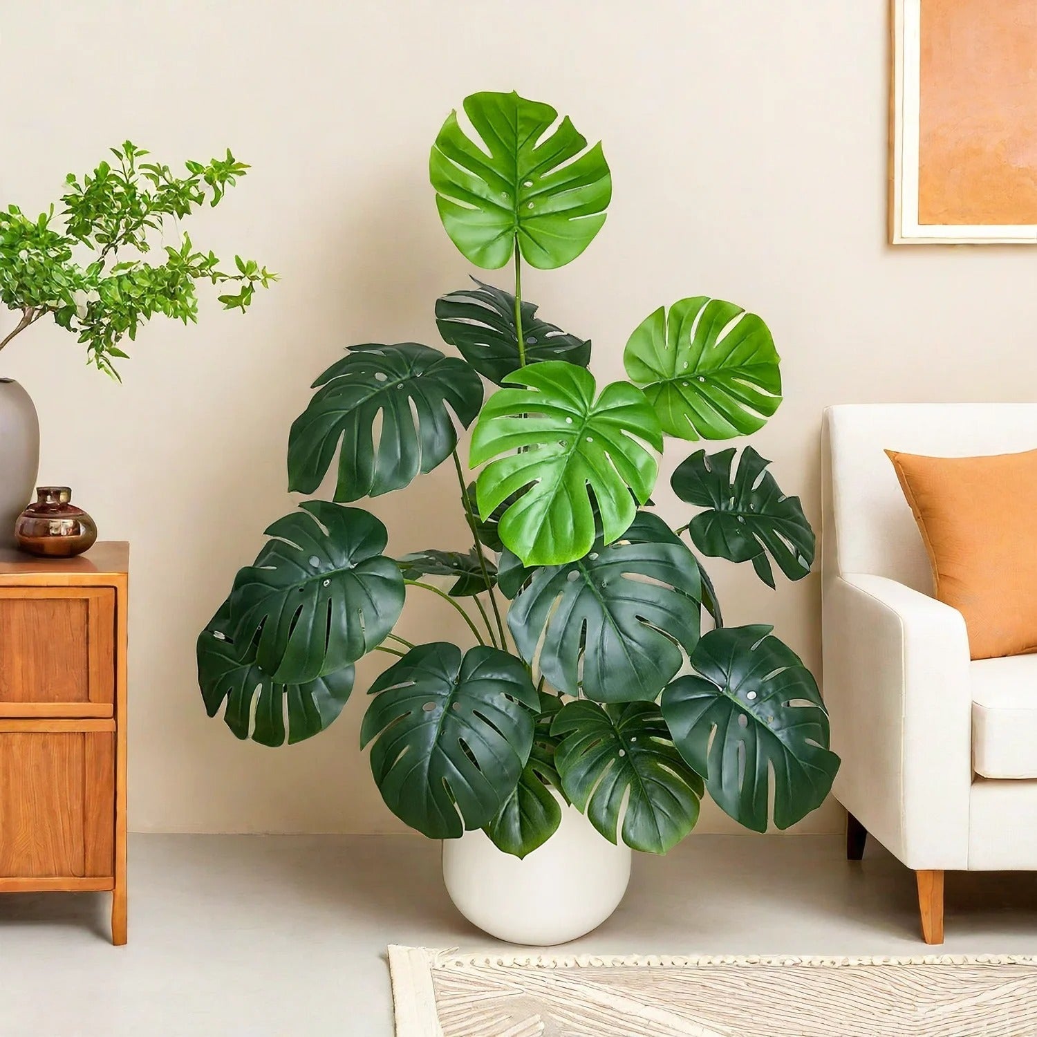 Faux Monstera Deliciosa Plant