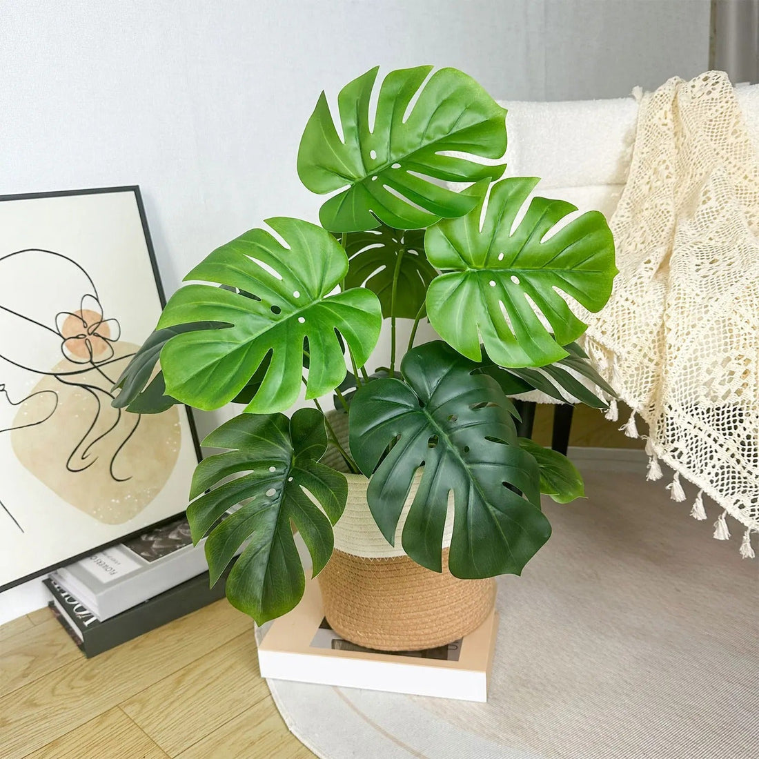 Faux Monstera Deliciosa Plant