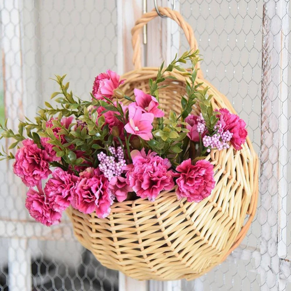 Woven Rattan Wall-Mounted Hanging Planter