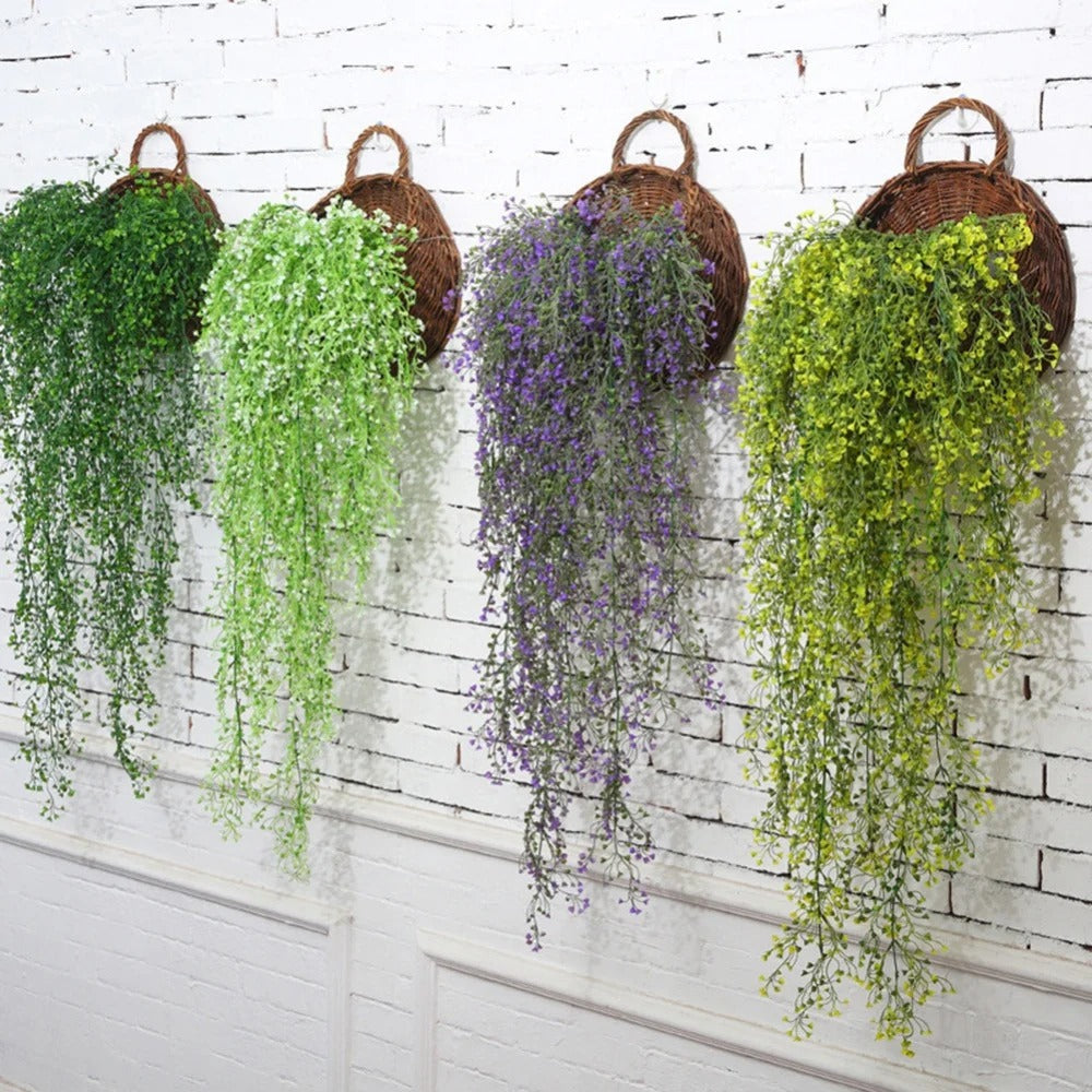 Woven Rattan Wall-Mounted Hanging Planter