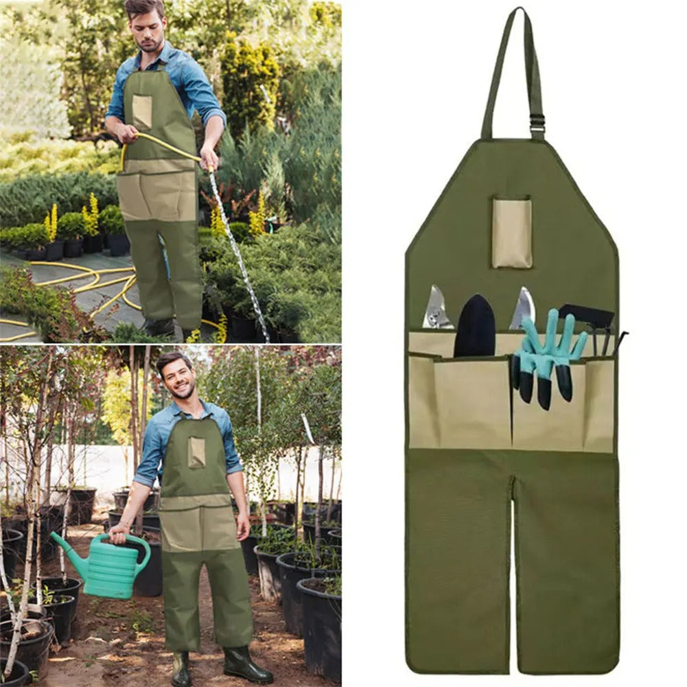 Full-Body Garden Work Apron with Pockets