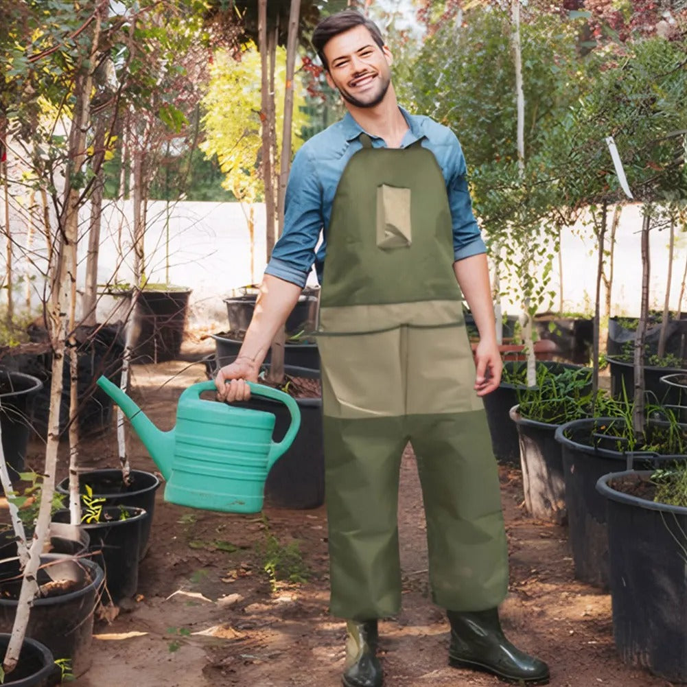 Full-Body Garden Work Apron with Pockets