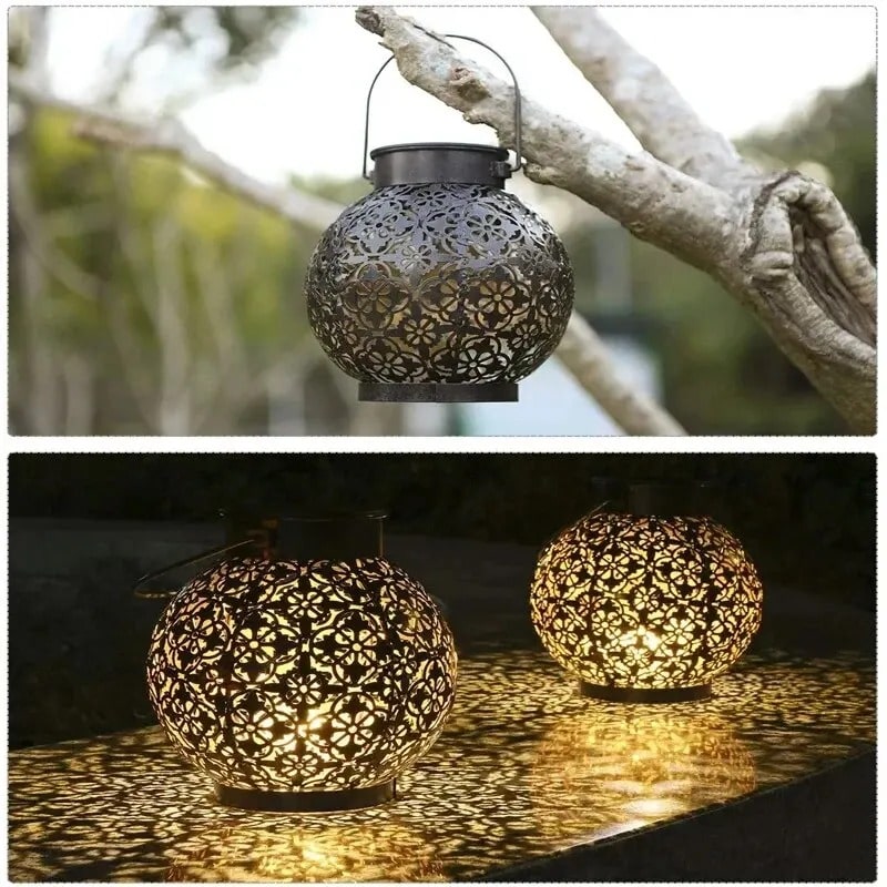 Vintage Solar Hanging Lantern (Outdoor)