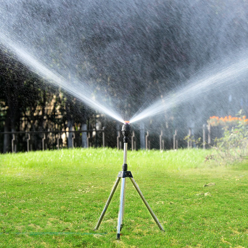 Tripod Lawn Sprinkler with 360° Rotation