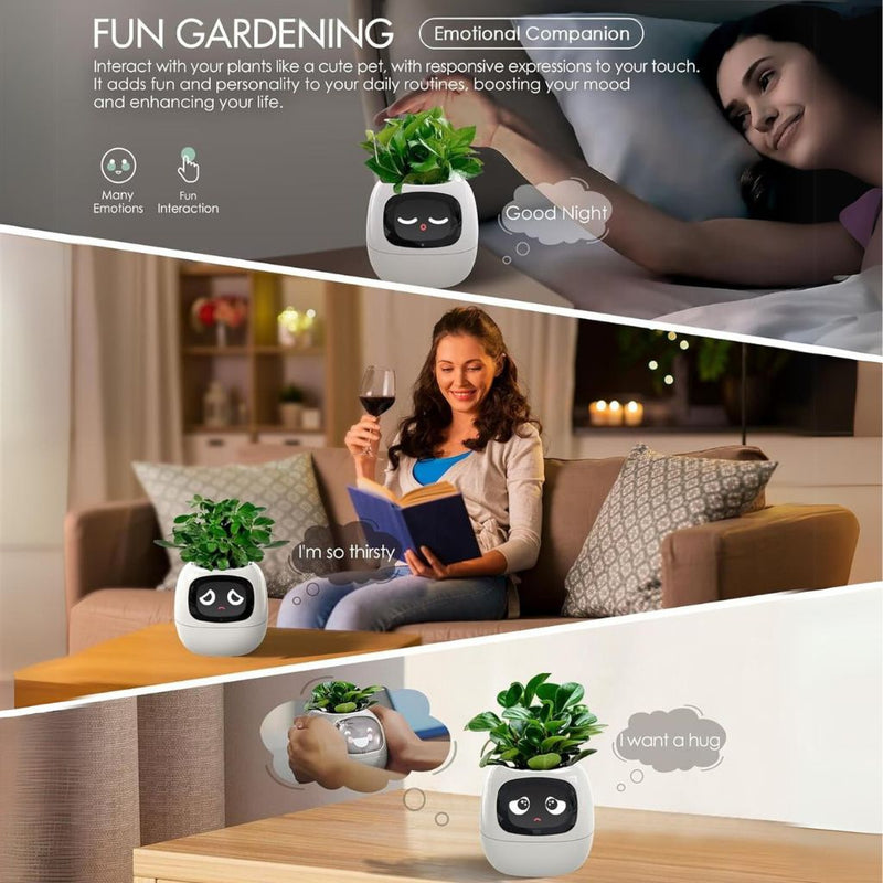 Smart Self-Watering Ivy Planter with LED