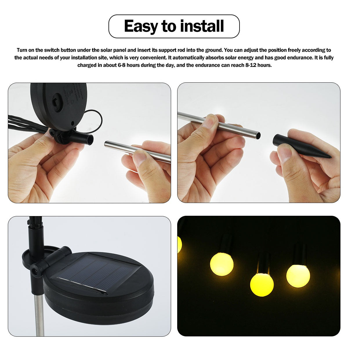Solar Firefly Pathway Lights (Warm Glow)